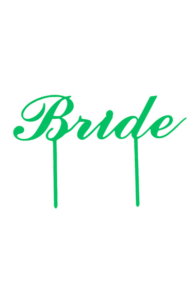 OEM Decoratiune topper tort "Bride", Verde, 13 cm