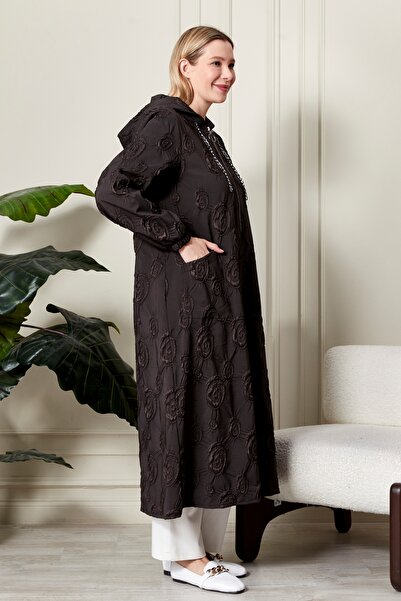 Ferace Women's Plus Size Hooded Jacquard Cap