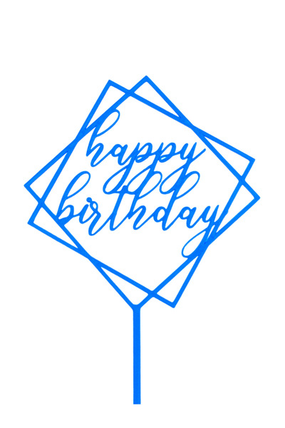 OEM Decoratiune topper tort "Happy birthday", zi de nastere, aniversare, 19 x...