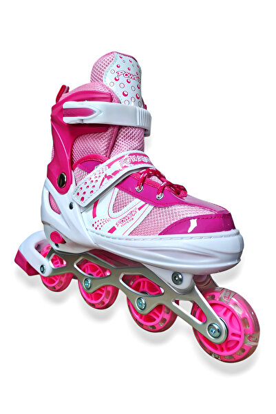 Brother Toys زلاجات دوارة للأطفال مع حقيبة مضيئة وحجم قابل للتعديل 2+2 و2+1+1...