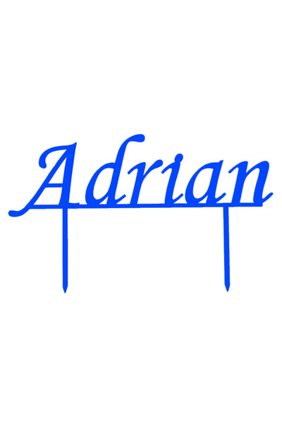 OEM Topper tort, "ADRIAN", zi de nastere, aniversare 11,3 x 18,9 cm cm albastru