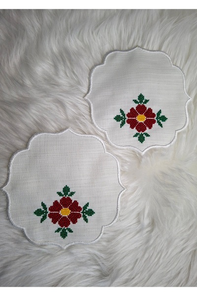 ebrinaatölye Etamin Flower Patterned Coffee Presentation Napkin 2 Pack