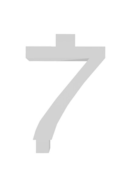 OEM Topper tort tip suport lumanare, "7", aniversare,100 X 68 mm alb ivory