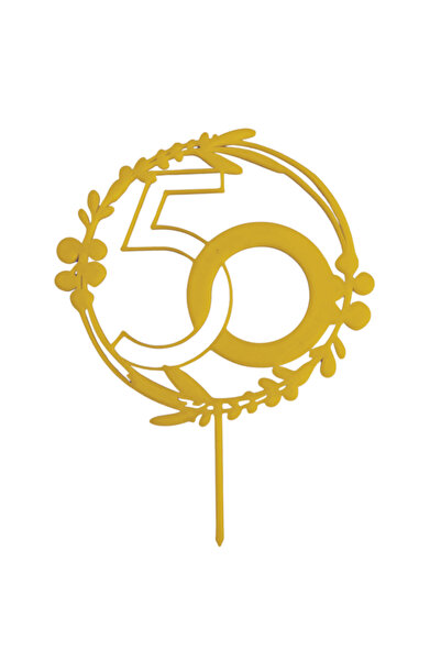 OEM Decoratiune tort, "50", topper cifra magica a maturitatii, 15 x 11, 5 cm ...