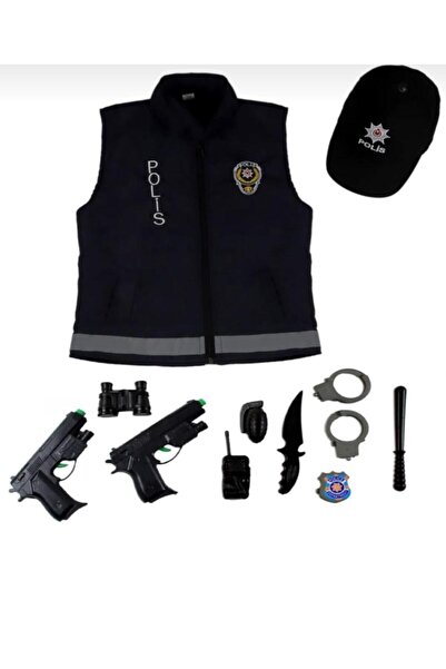vyloo Policijski kostim - policijski prsluk, kapa i igračka