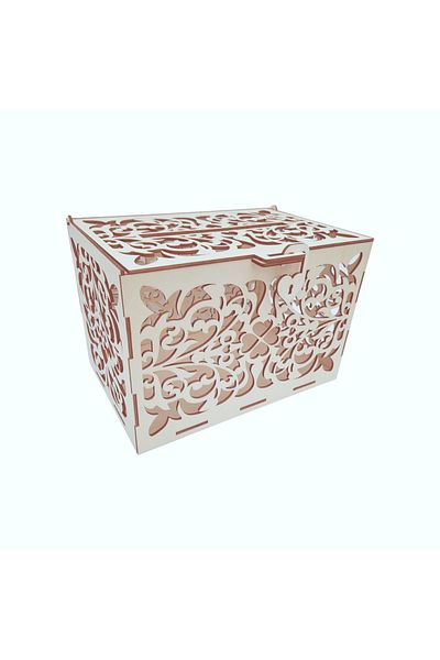 decoratiuniromania Wedding gift box, baptism gift box, event gift box, wedding money box, wooden gift box, 30x20x20CM