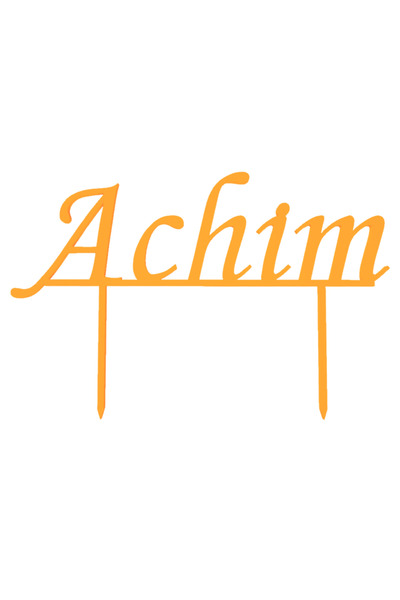 OEM Topper tort, "ACHIM", zi de nastere, aniversare 11,3 x 17,2 cm portocaliu