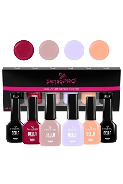 SensoPRO Milano Set de 4 ojă semipermanentă, bază și top coat SensoPRO Milano...