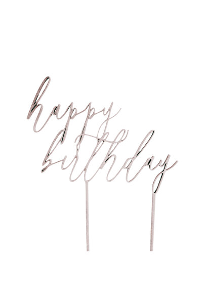 OEM Decoratiune topper tort, "HAPPY BIRTHDAY" happyness, zi de nastere, 19 x ...