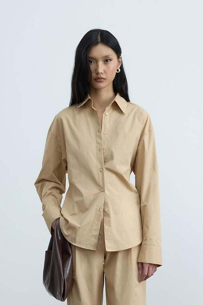 Suud Collection Риза с овъглена хартиена материя