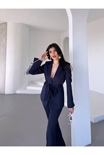 BARG FASHION بدلة نسائية ذات ياقة شال