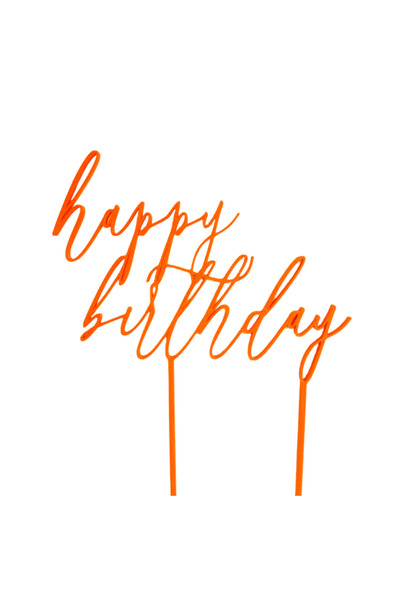 OEM Decoratiune topper tort, "HAPPY BIRTHDAY" happyness, zi de nastere, 19 x ...