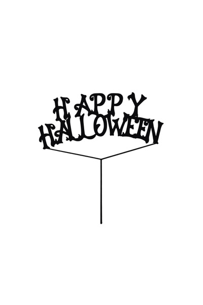 OEM Decoratiune "HAPPY HALOWEEN" Boo-tiful Celebrations, 14 x 13,8 cm negru