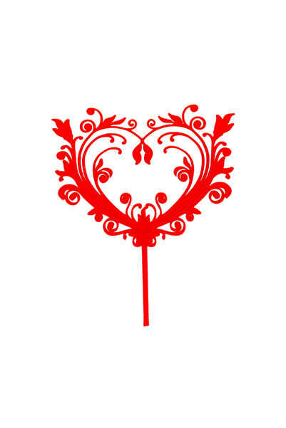 OEM Decoratiune topper tort, "Inima", pentru tortul de nunta, aniversarea iub...