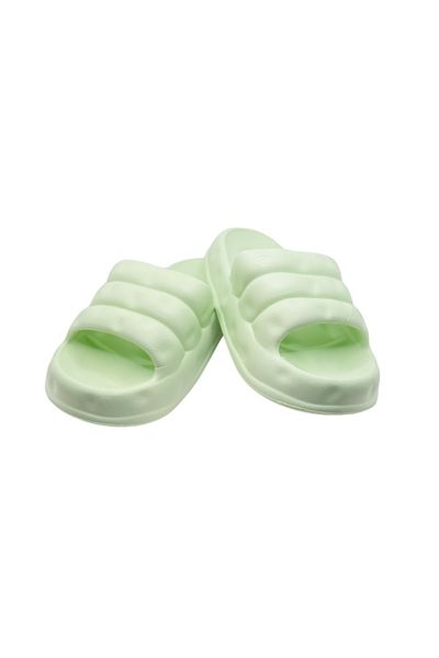 TECOS Women's Beach or Pool Slippers, Size 36-37, Green, 23.5 Centimeters, Modern Design