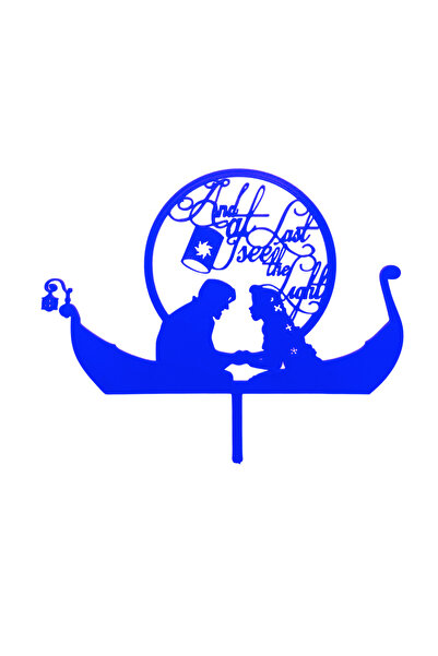 OEM Decoratiune topper tort, "AND AT LAST I SEE THE LIGHT", disney couple, 15...