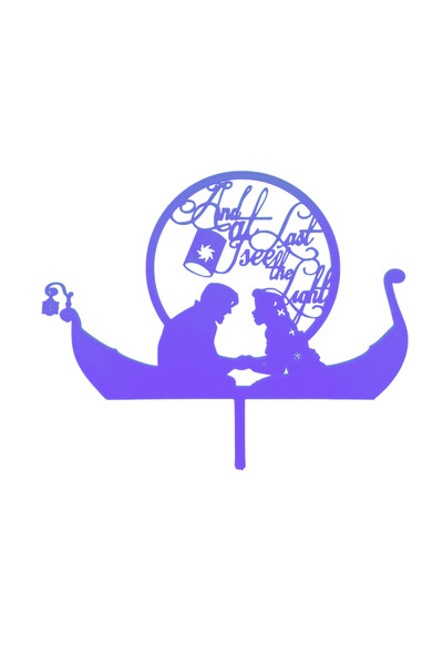 OEM Decoratiune topper tort, "AND AT LAST I SEE THE LIGHT", disney couple, 15...