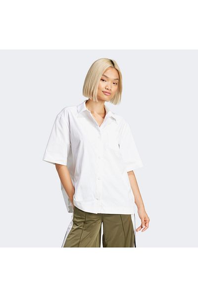 adidas Cămașă albă cu mânecă scurtă pentru femei Originals Essentials