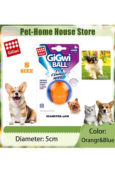Choice Orange S Pet Toys Interactive Dog Ball Squeaky Balls 2.5” For Small/medium Dogs