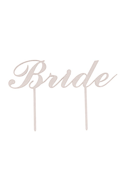 OEM Decoratiune topper tort "Bride", Alb ivory, 13 cm