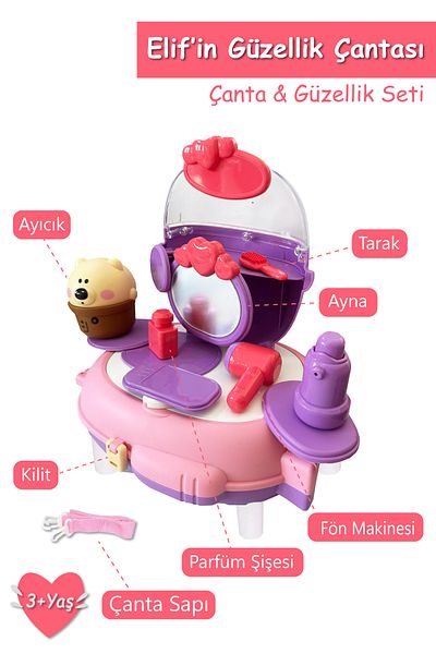 SmartFox Elif's Girl's Beauty Toy Set with Backpack