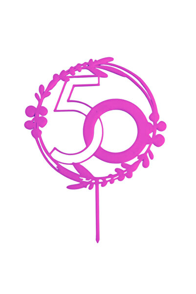 OEM Decoratiune tort, "50", topper cifra magica a maturitatii, 15 x 11, 5 cm ...