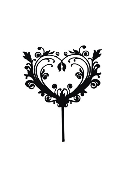 OEM Decoratiune topper tort, "Inima", pentru tortul de nunta, aniversarea iub...