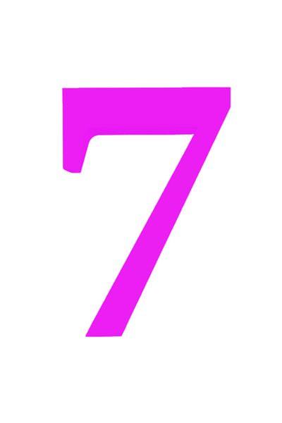 OEM Candle holder cake topper, "7", birthday, 100 X 68 mm light purple