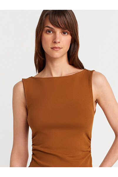 Dilvin 31589 Набран горен част с яка тип „лодка“ - K.Tile