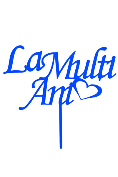 OEM Topper tort, "LA MULTI ANI", zi de nastere, 14 x 15, 5 cm albastru