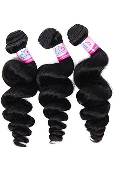 Generic Mike & Mary Hair Brazilian Virgin Hair 3 Bundles Loose Wave 300g Unprocessed Natural Color Human Hai