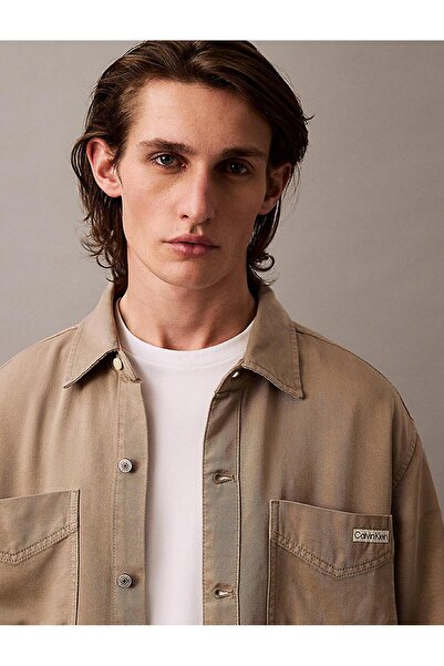 Calvin Klein Erkek SOFT OVERDYE L/H TWILL OVERSHIRT Gömlek