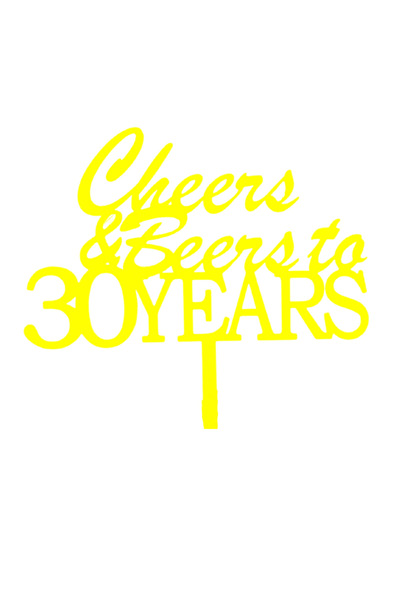OEM Decoratiune topper tort, "CHEERS AND BEERS TO 30 YEARS ", aniversare 30 d...