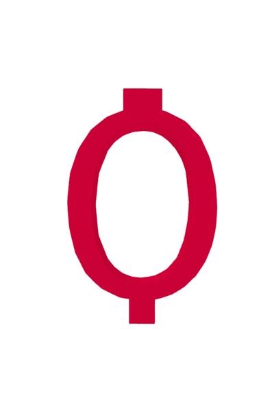 OEM Cake topper candle holder, "0", birthday, 100 X 64 mm raspberry pink