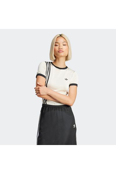 adidas Tricou alb pentru femei Originals Knitted 3s