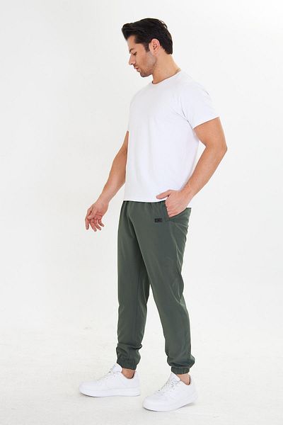 Marco Ferry Ανδρικό StretchFit ελαστικό μακρύ παντελόνι φούτερ Khaki 2663-H