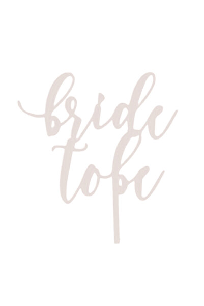 OEM Decoratiune topper tort "Bride to be", Alb ivory, 14 cm