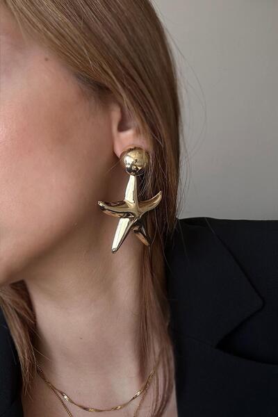 New Obsessions Deniz Yıldızı Sallantılı Gold kadın Küpe