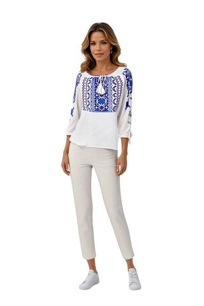 rody's forever Women's blouse type ie 024, white/light blue