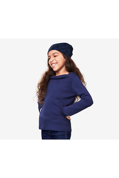 Tchibo Girls Reversible Hat, Navy Combo