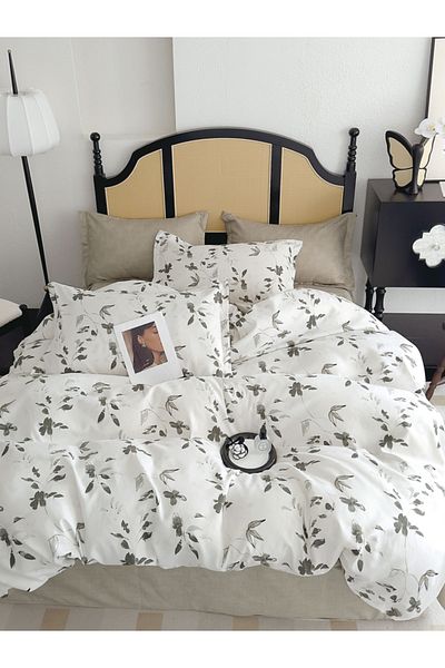 Donetella Printed Duvet Cover Set 6-Pcs – King Size 220x240 cm, Microfiber Fabric, No Filler Inside
