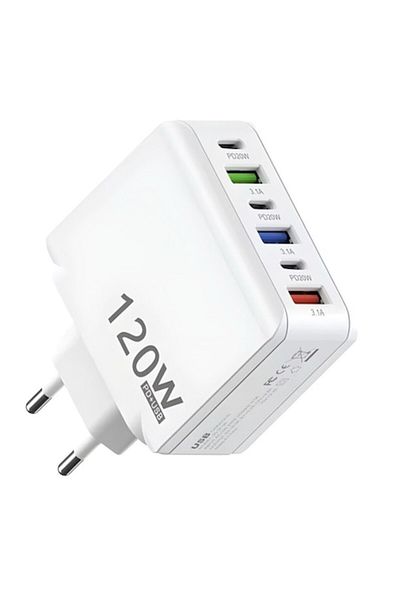 OEM Incarcator Rapid 120w Cu 6 Usb-uri – Incarcare Simultana A 6 Dispozitive