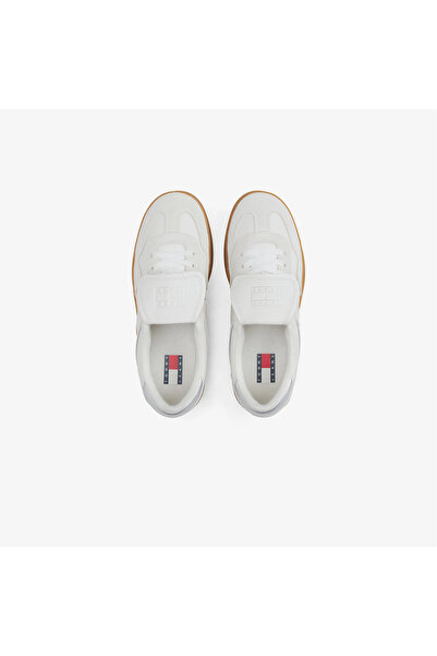 Tommy Hilfiger Kadın Süet Kumaş Rahat Taban Marka Logolu Bağcıklı Gri Sneaker EN0EN02715-0I0