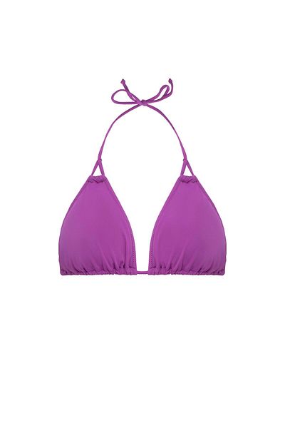 AQUAVİVA Women's Purple Stella Halterneck Drawstring Triangle Bikini Set