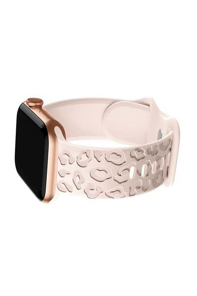 REDz Accessories 3d Animal Print Strap, Silicone For Apple Watch, Adjustable, Engraved, Light Pink - 44/45/46/49 Mm