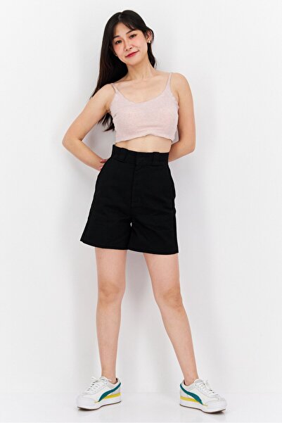 Dickies Women Solid Chino Shorts, Black