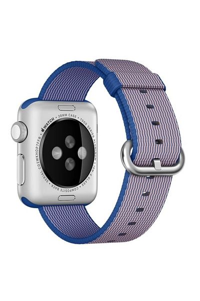 REDz Accessories Curea sport compatibilă cu Apple Watch, nailon țesut, textil, albastră - 44/45/46/49 mm