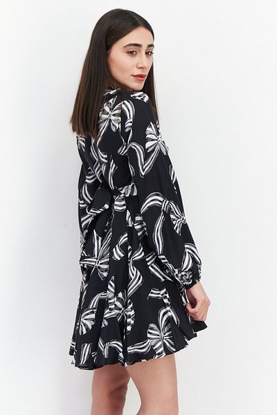 Kate Spade Women Allover Print Mini Dress, Black