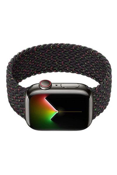 REDz Accessories Curea Solo Loop, compatibilă cu Apple Watch, elastică, Unity neagră - 44/45/46/49 mm, foarte mică