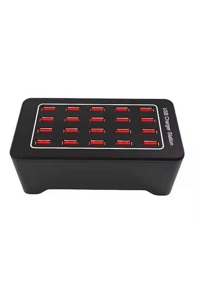Generic 20 Port USB Charging Station for Multiple Devices | Portable Fast Charging for Cell Phone Digital Ap